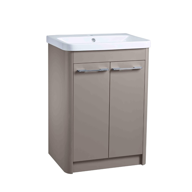 Contour 600mm Floor Mounted 2 Door – Stone Gr