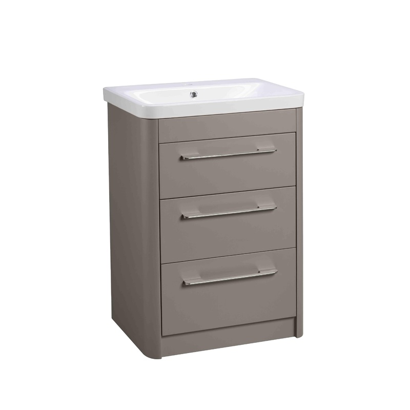Contour 600mm Floor Mounted 3 Door – Stone Gr