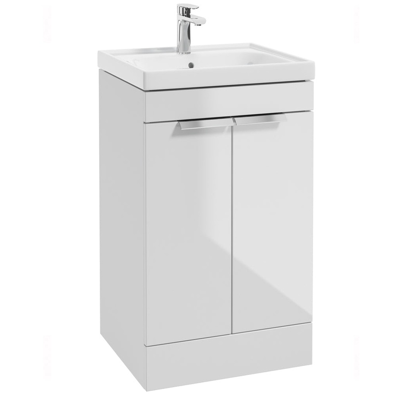 Stockholm Gloss White 50cm 2 Door Floor