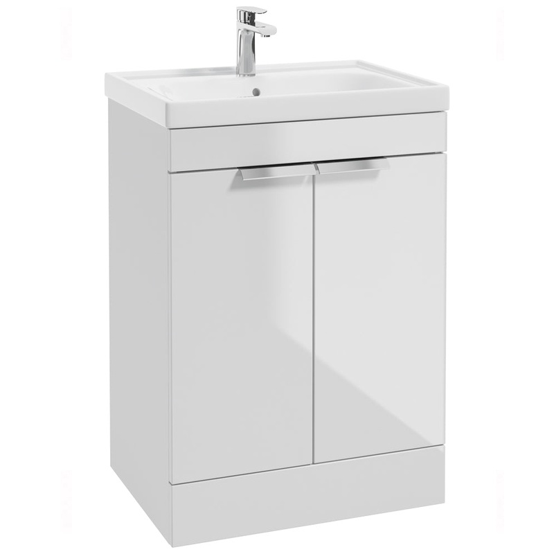 Stockholm Gloss White 60cm 2 Door Floor