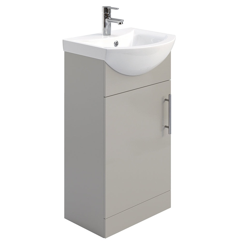 Belmont Gloss Light Grey 45cm Vanity Uni