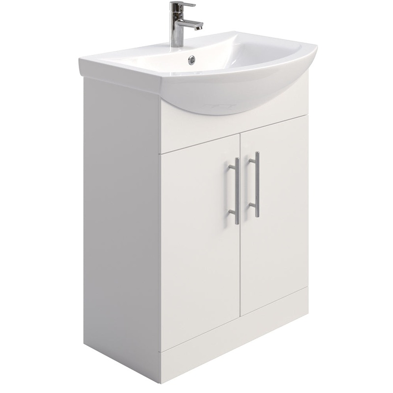 Belmont Gloss White 65cm Vanity Unit