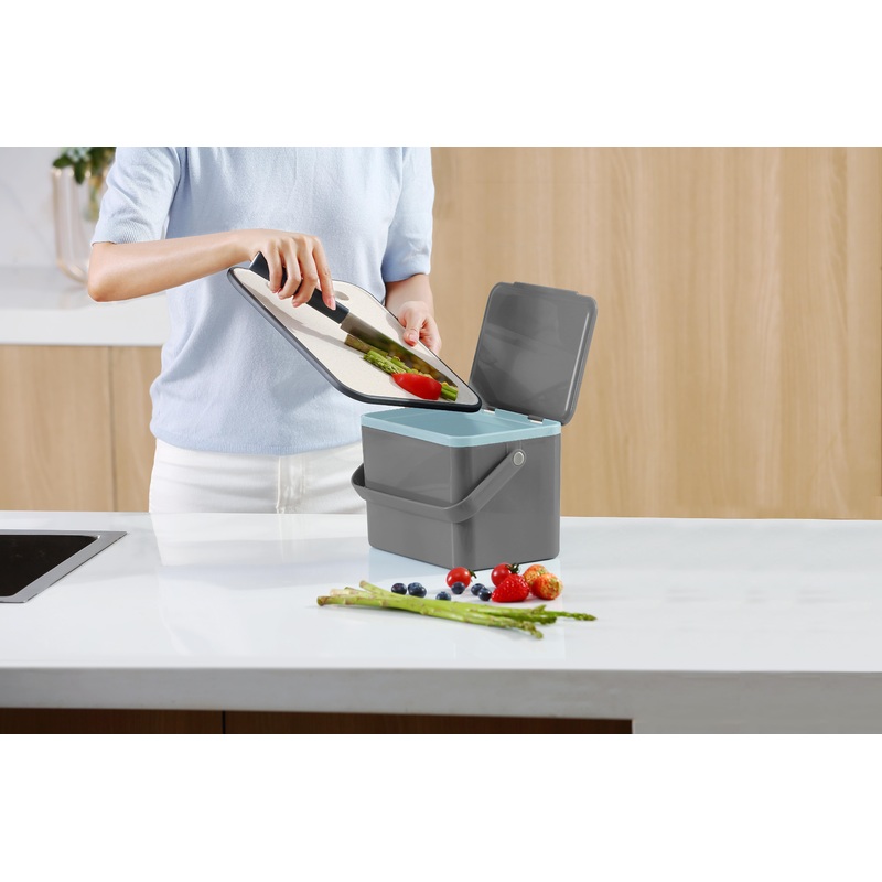 EKO Deco Compostable Waste Caddy Grey 4L