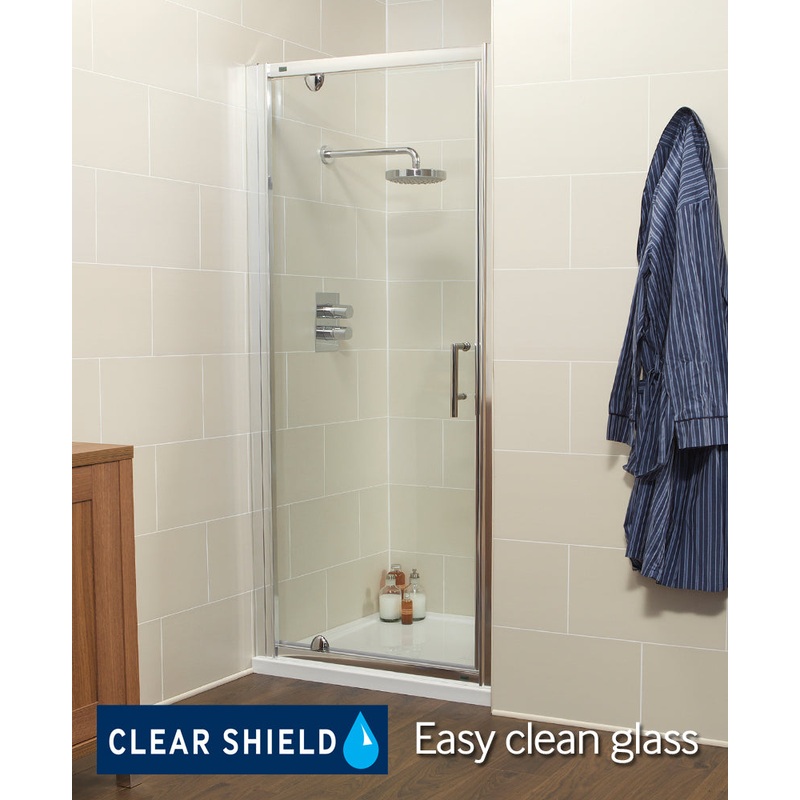 K2 900mm semi-frameless pivot door