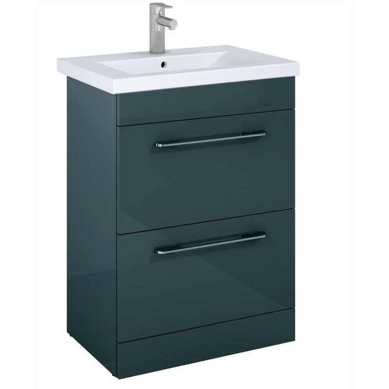 Otto Plus  Gloss Grey 50cm Floor Standin