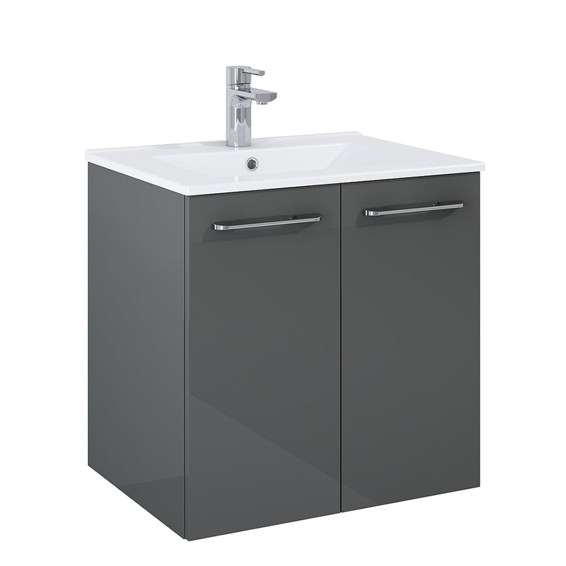 Otto Plus Gloss Grey 60cm 2 Door Wall Hu