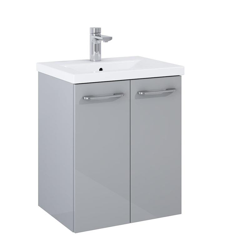 Otto Plus Gloss Light Grey 50cm 2 Door W