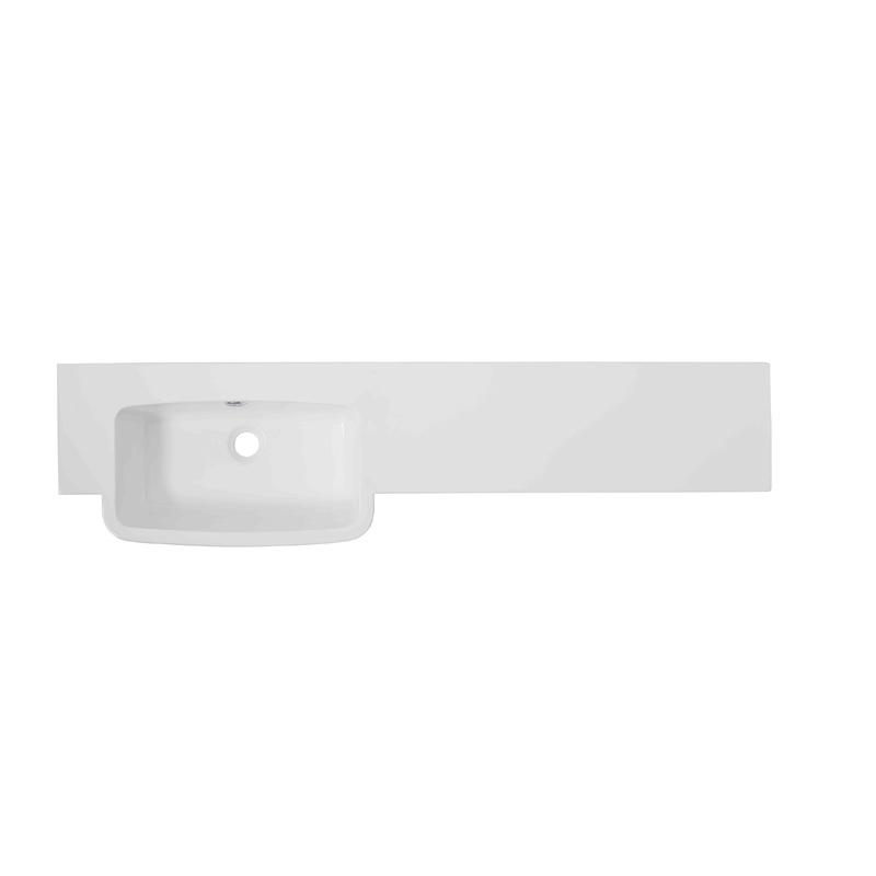 1200mm Slim Depth R2 Isocast Basin Left – Whi