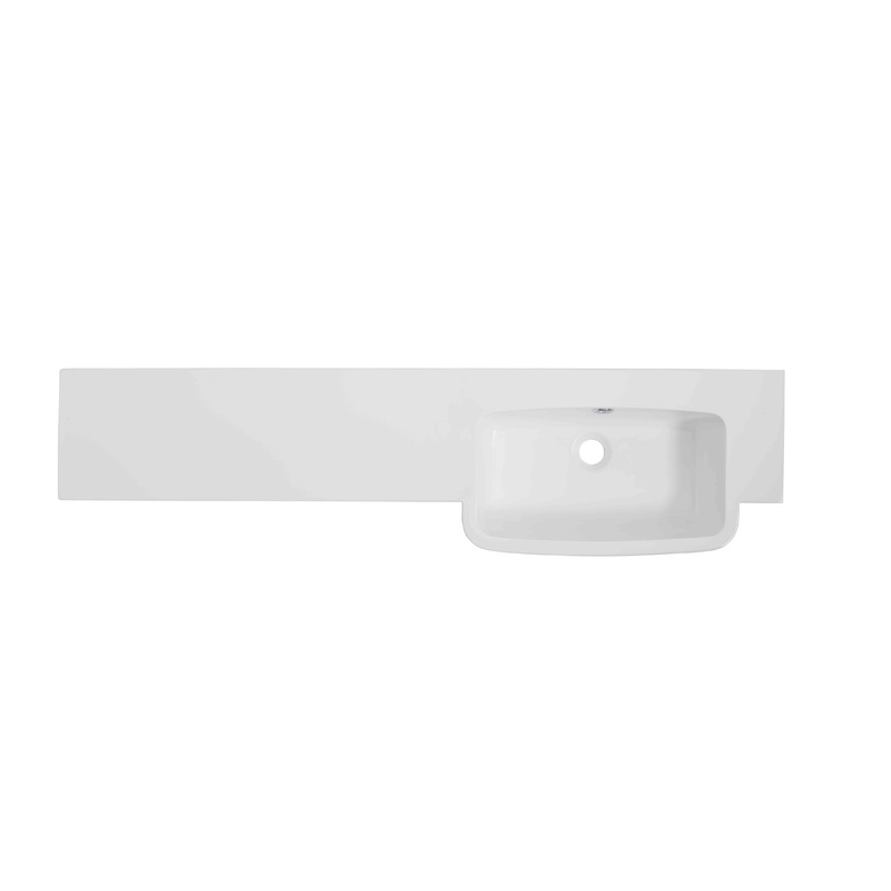 1200mm Slim Depth R2 Isocast Basin Right – Wh