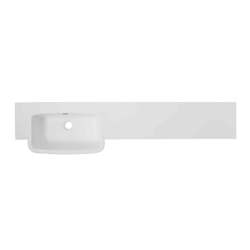 1500mm Slim Depth R2 Isocast Basin Left – Whi