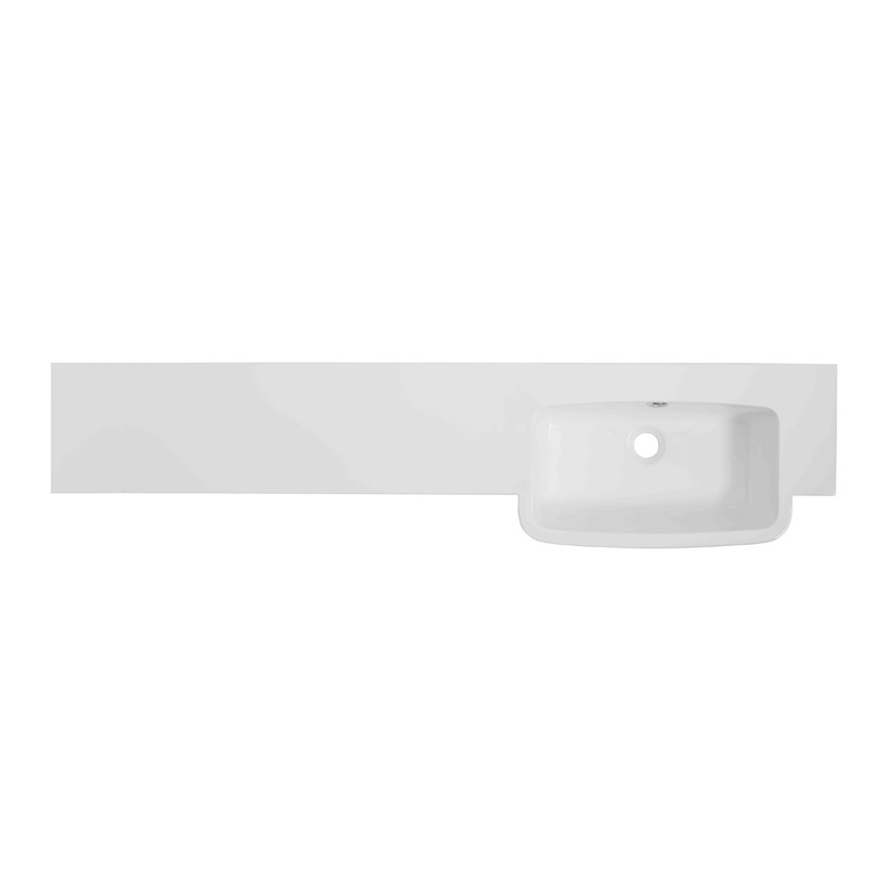 1500mm Slim Depth R2 Isocast Basin Right – Wh