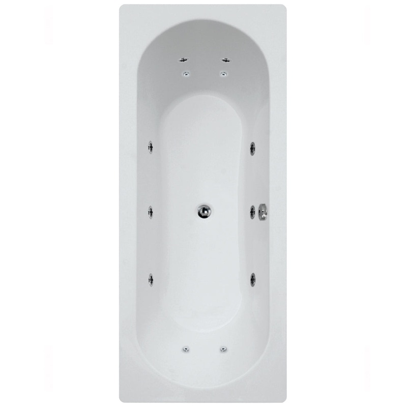 Clover 1700x750mm Double Ended 12 Jet Wh