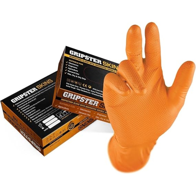 GRIPSTER GLOVE ORANGE LARGE (50)