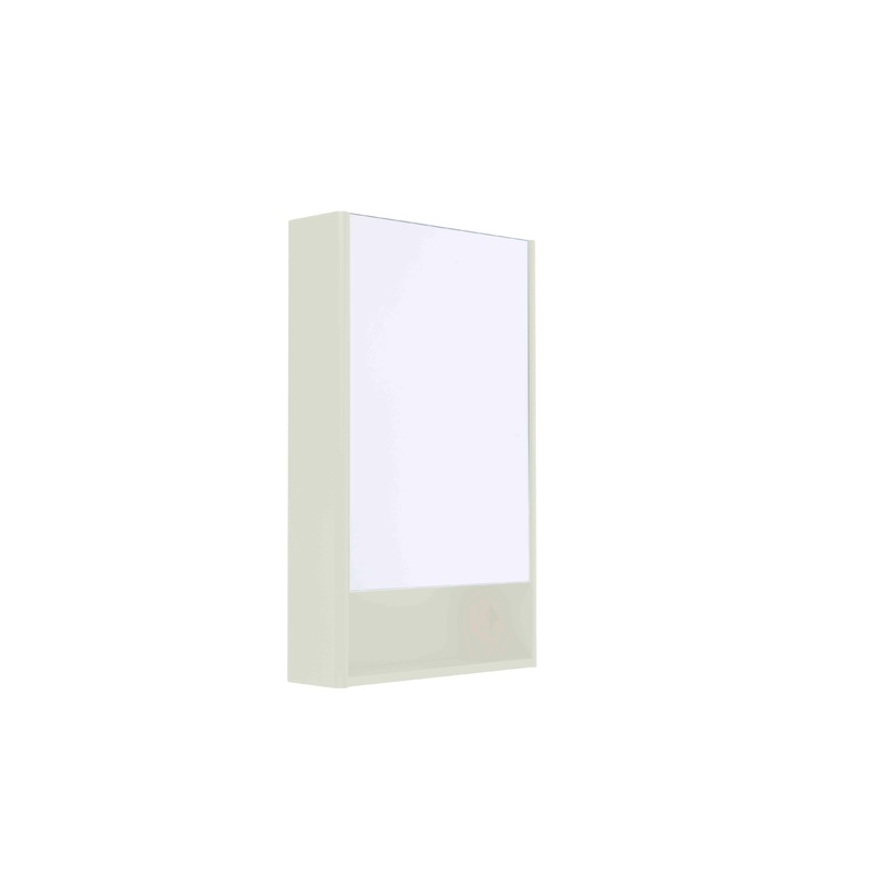 Halcyon Single Mirror Cabinet – Natural White