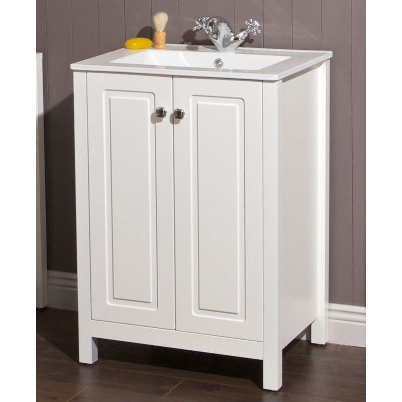 Kingston chalk white 60 vanity unit & sl
