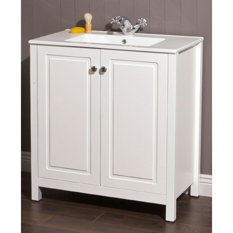 Kingston chalk white 80 vanity unit & sl