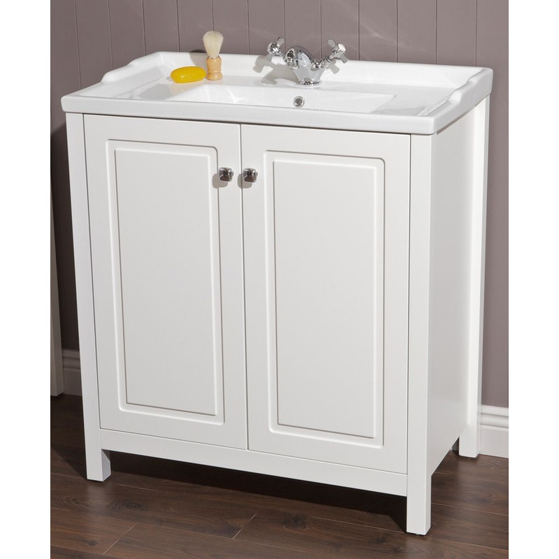 Kingston chalk white 80 vanity unit & vi