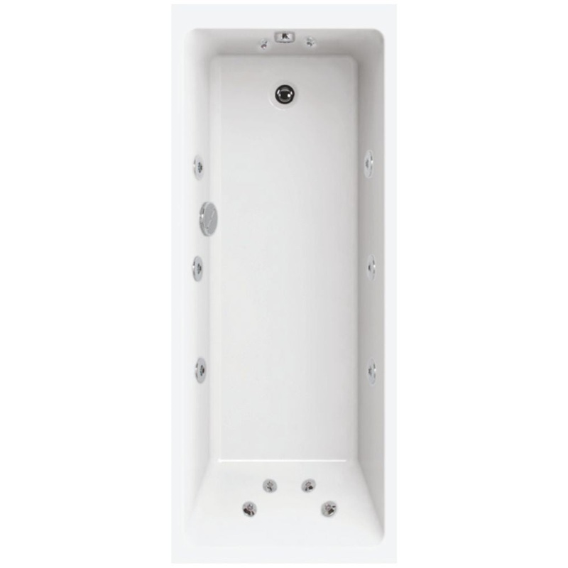 Oscar 1800x800mm Single Ended 12 Jet Whi
