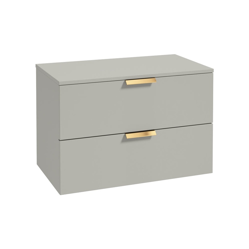 Stockholm 80cm Unit with Countertop Gold