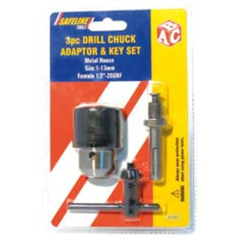 3pc DRILL CHUCK ADAPTOR & KEY SET