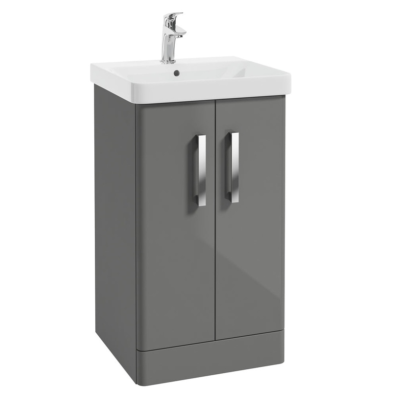 Odeon Steel Grey Gloss 50cm Floorstandin