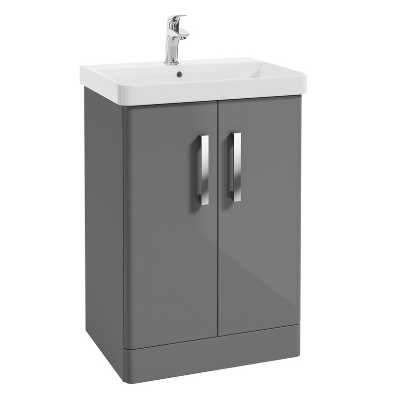 Odeon Steel Grey Gloss 60cm Floorstandin