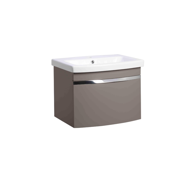 600mm Plan 1 Drawer Wall Mounted – Stone Grey