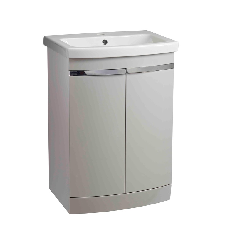 600mm Plan 2 Door Floor Mounted – Light Grey