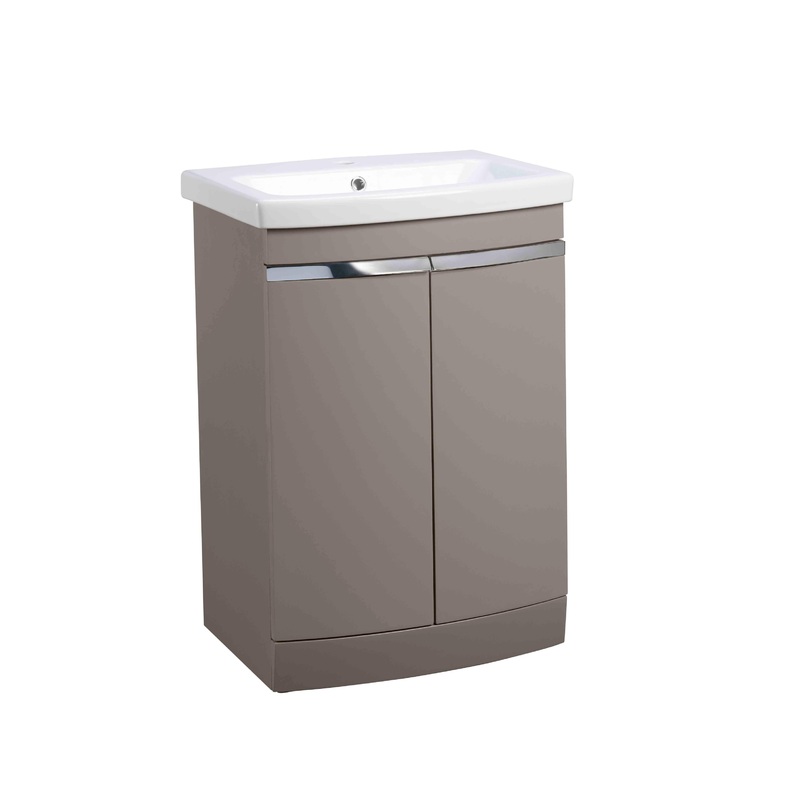 600mm Plan 2 Door Floor Mounted – Stone Grey