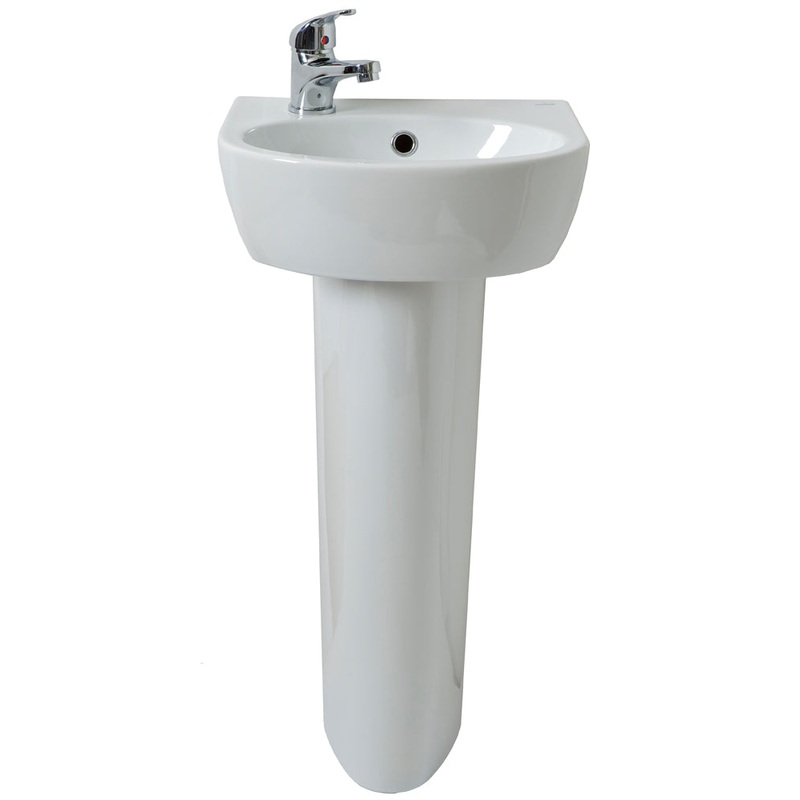 Parva 40cm LH Basin & Full Pedestal