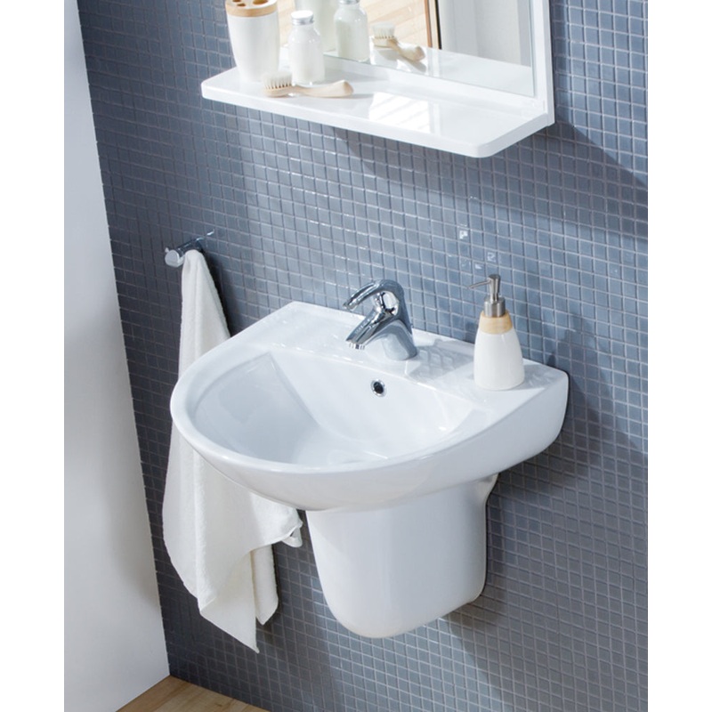 President 55cm Basin 1TH & Semi Pedestal