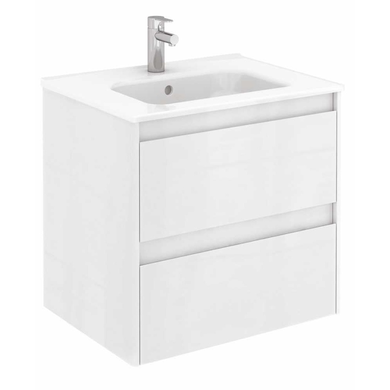 Dijon Gloss White 60cm Vanity Unit