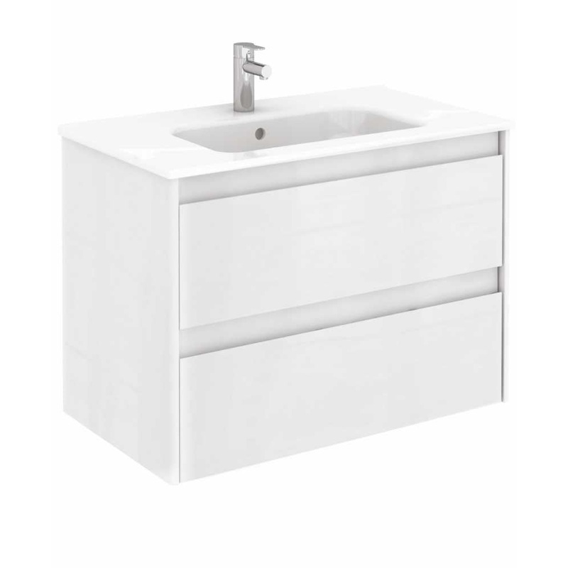 Dijon Gloss White 80cm Vanity Unit