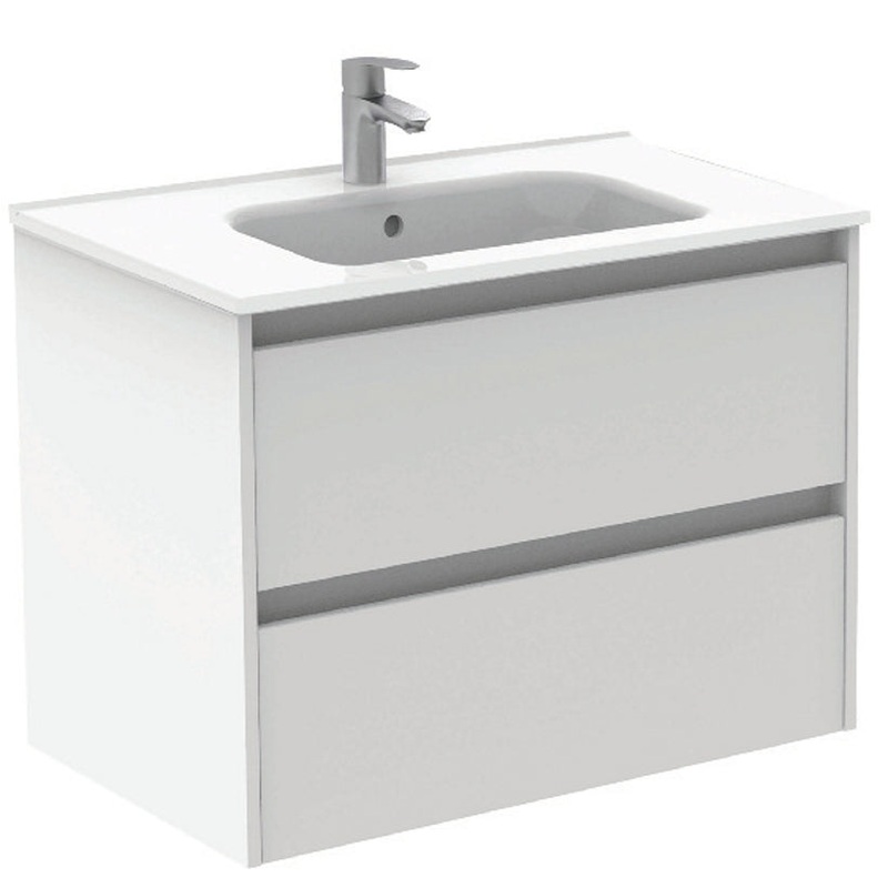 Smart Gloss White 2 Drawer 80cm Vanity U