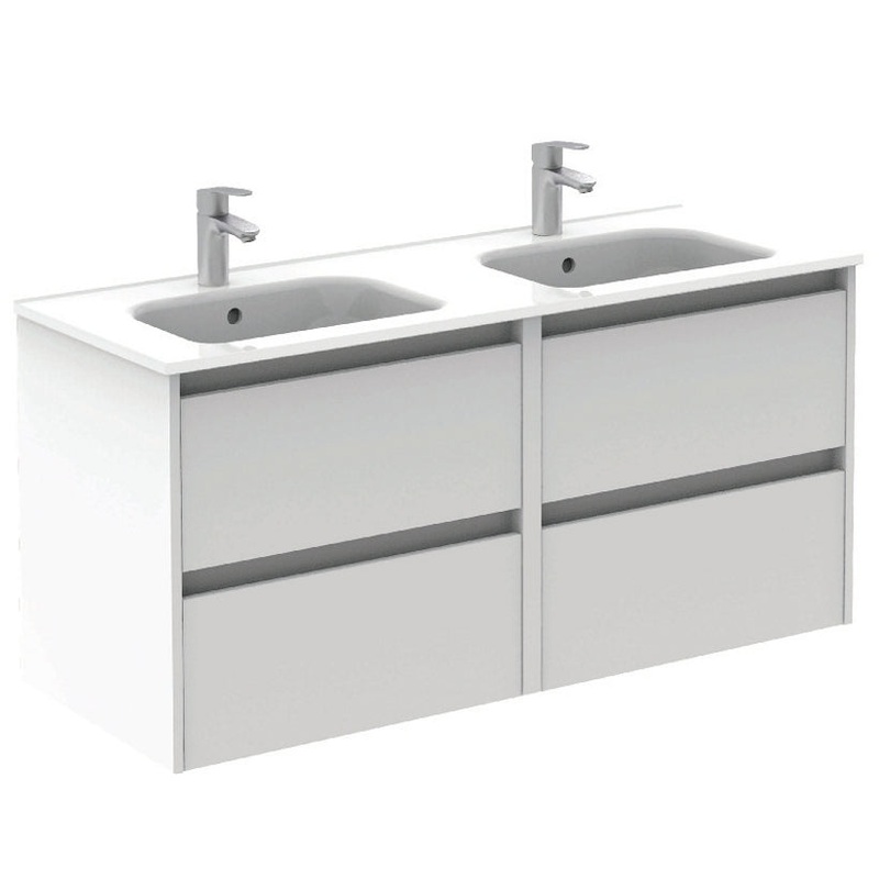 Smart Gloss White 4 Drawer 120cm Vanity