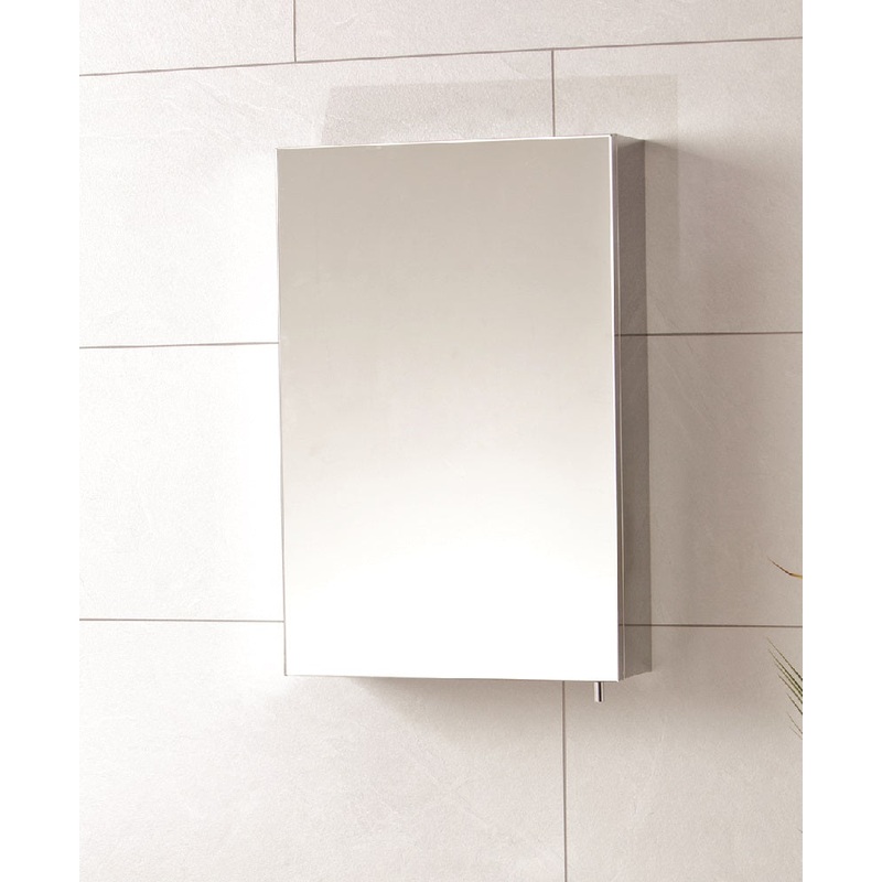 Stilo single door ss mirror cabinet 400x