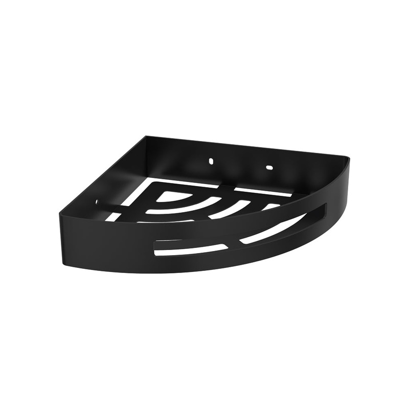 Cora Corner Shower Basket Black