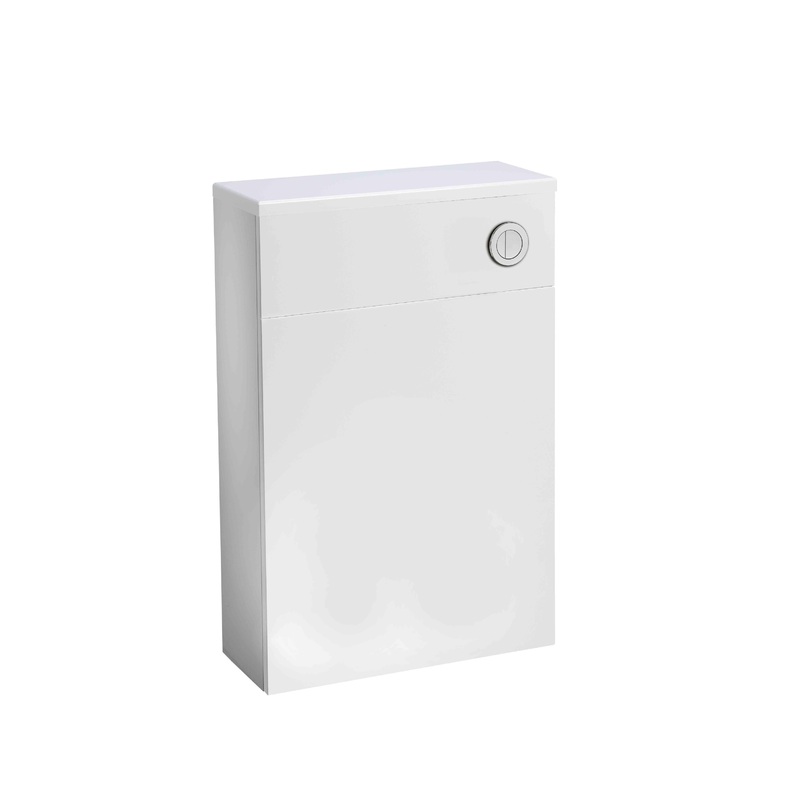 560mm Flat Fronted Back to Wall Unit – White