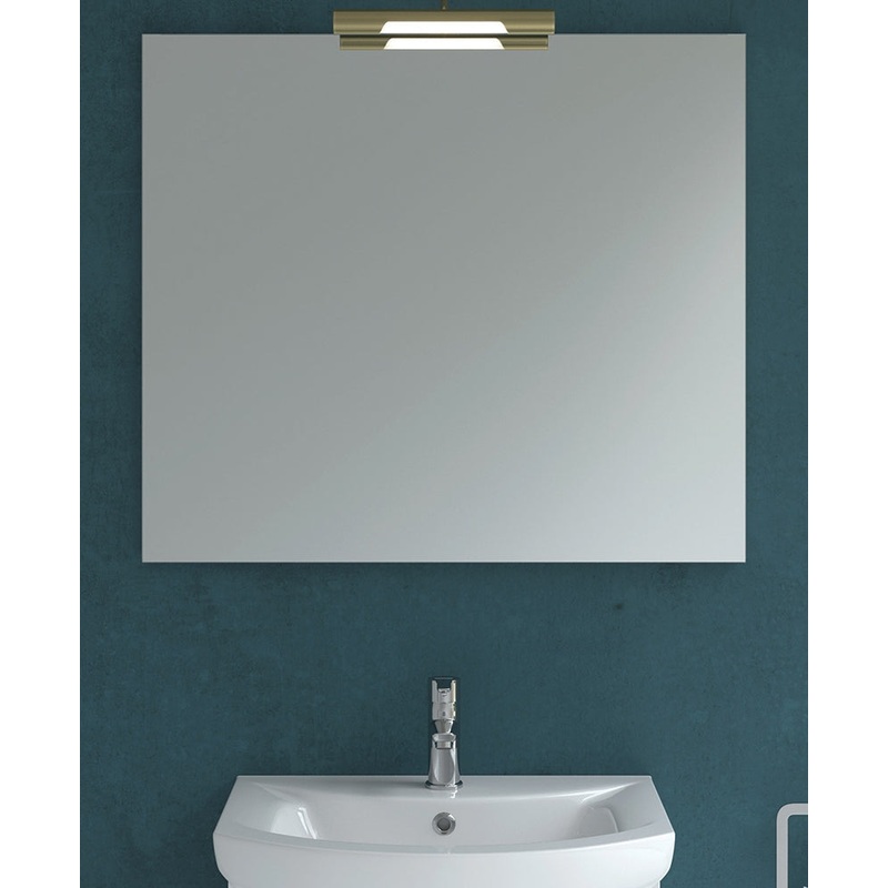 800mmx700mm Mirror & Andrea Brass Light