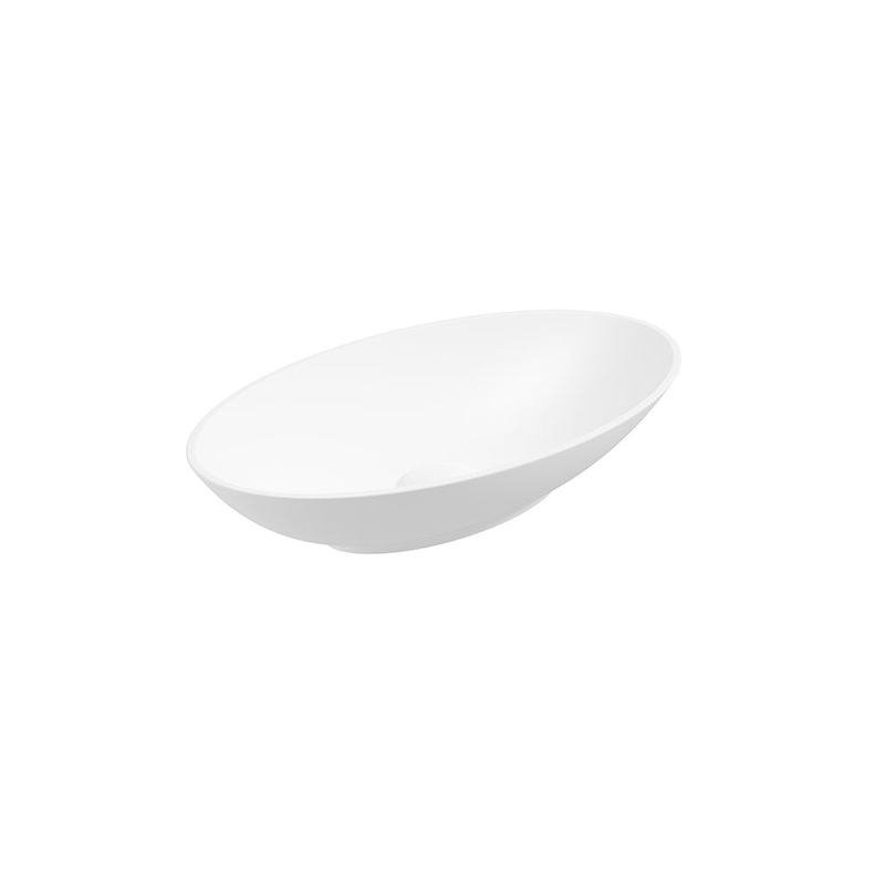 Skal Oval Wash Basin 600×350 White and W