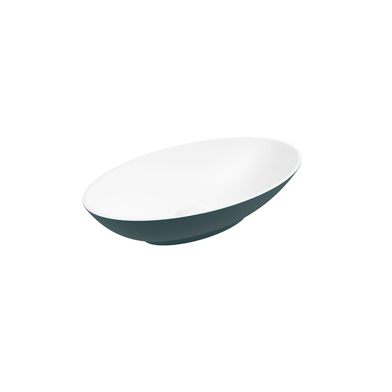 Skal Oval Wash Basin 600×350 White – Oce