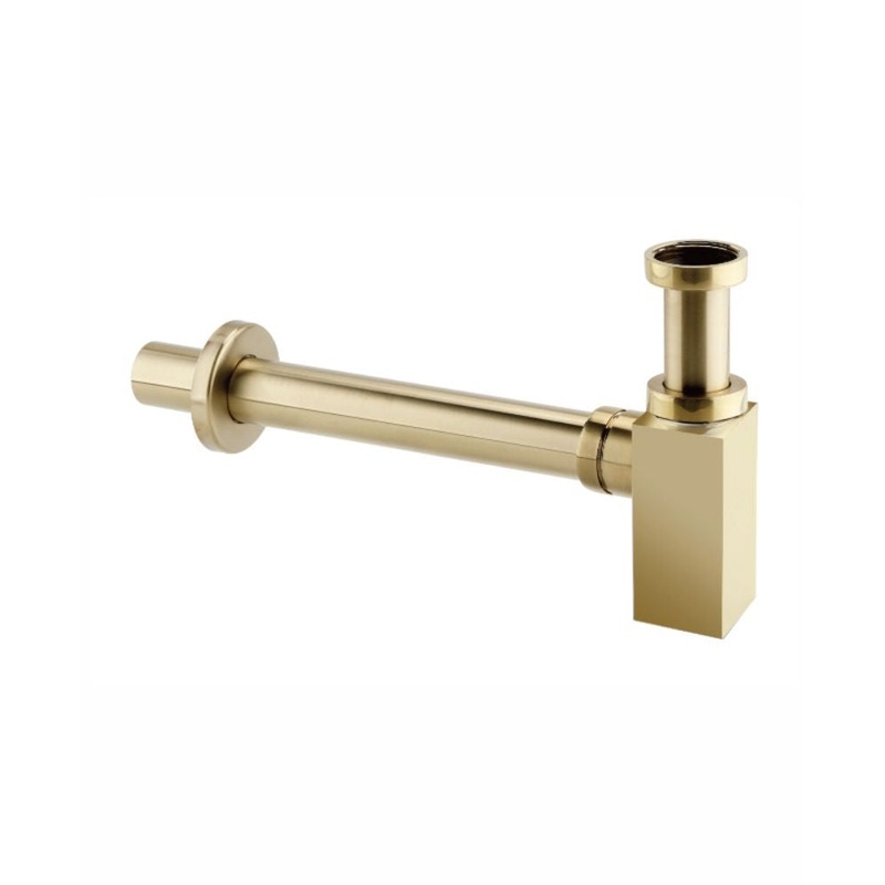 Sync Brass Square Bottle Trap Brushed Go