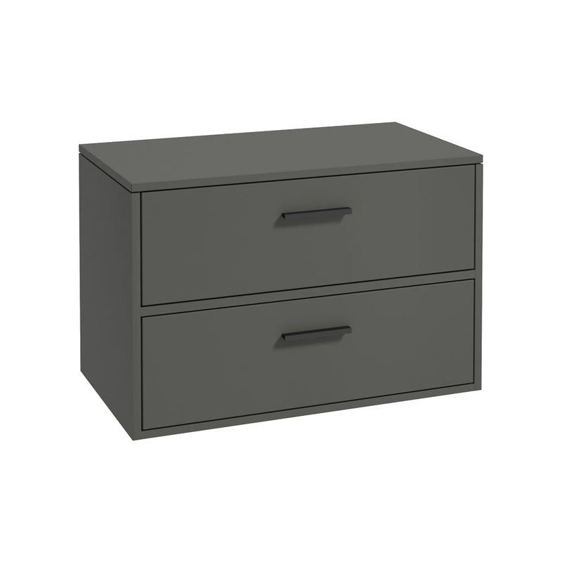 Finland 80cm Unit with Countertop Black