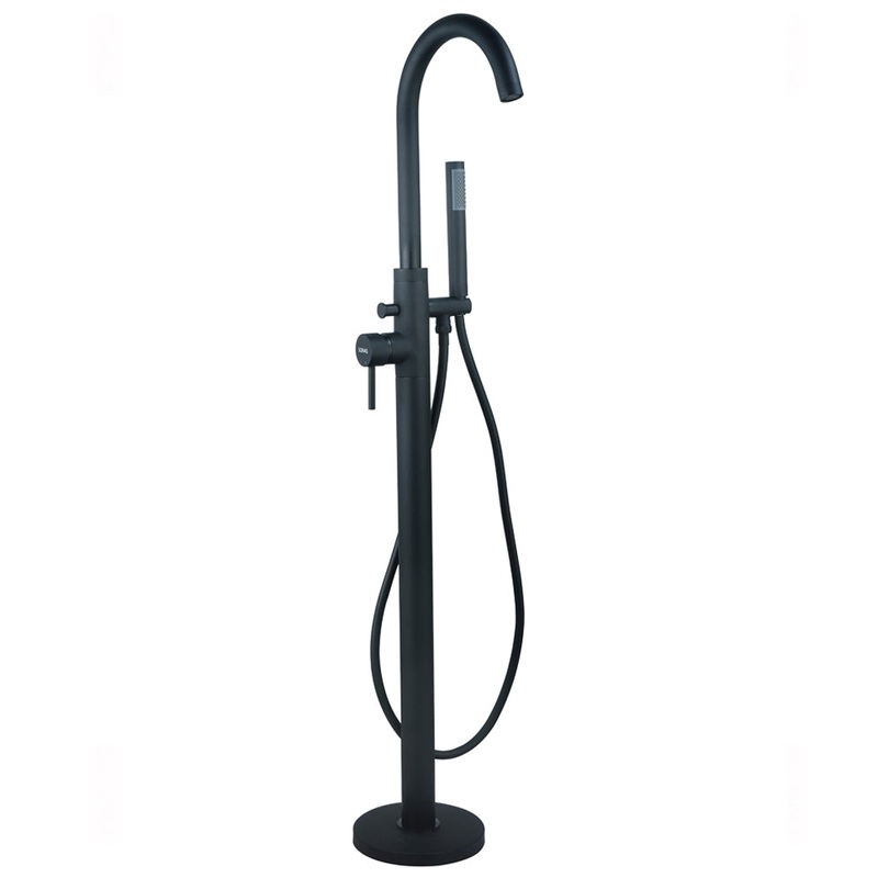 Harrow Black Floor Standing Bath Shower
