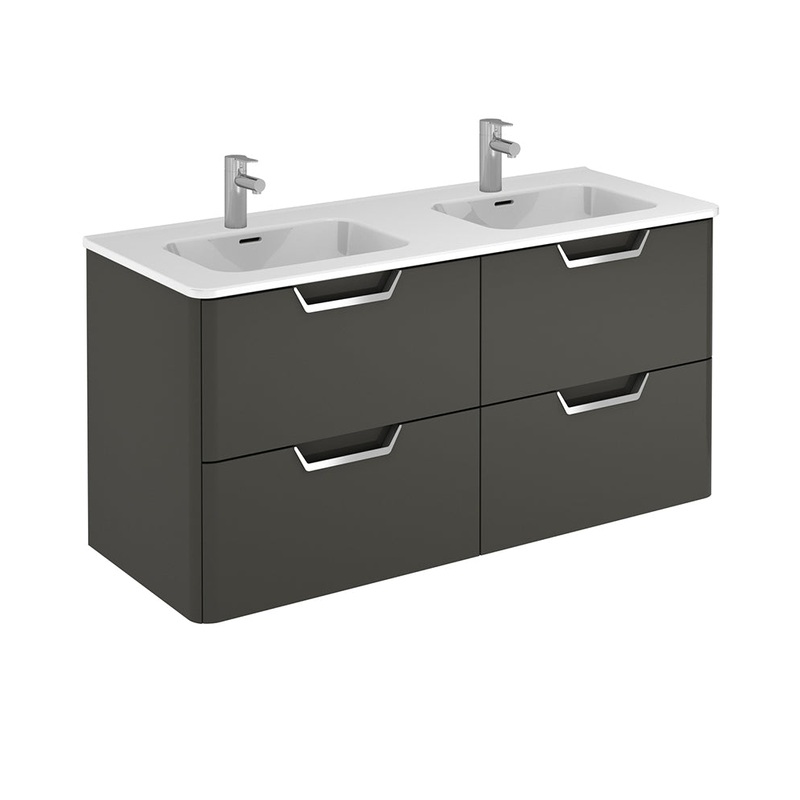 Lyon Gloss Grey 120cm Vanity Unit