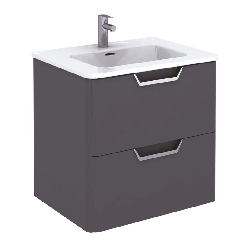 Lyon Gloss Grey 60cm Vanity Unit