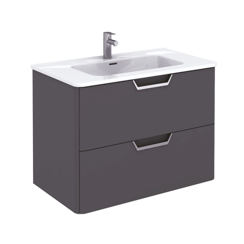 Lyon Gloss Grey 80cm Vanity Unit