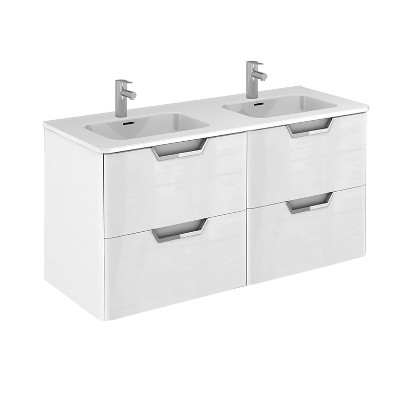 Lyon Gloss White 120cm Vanity Unit