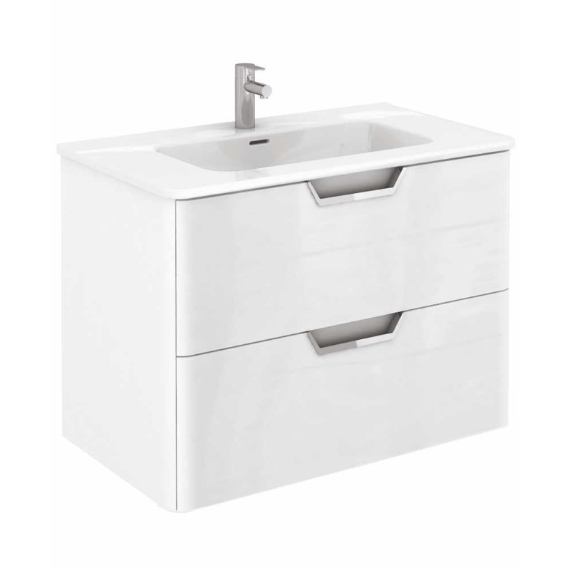 Lyon Gloss white 80cm Vanity Unit