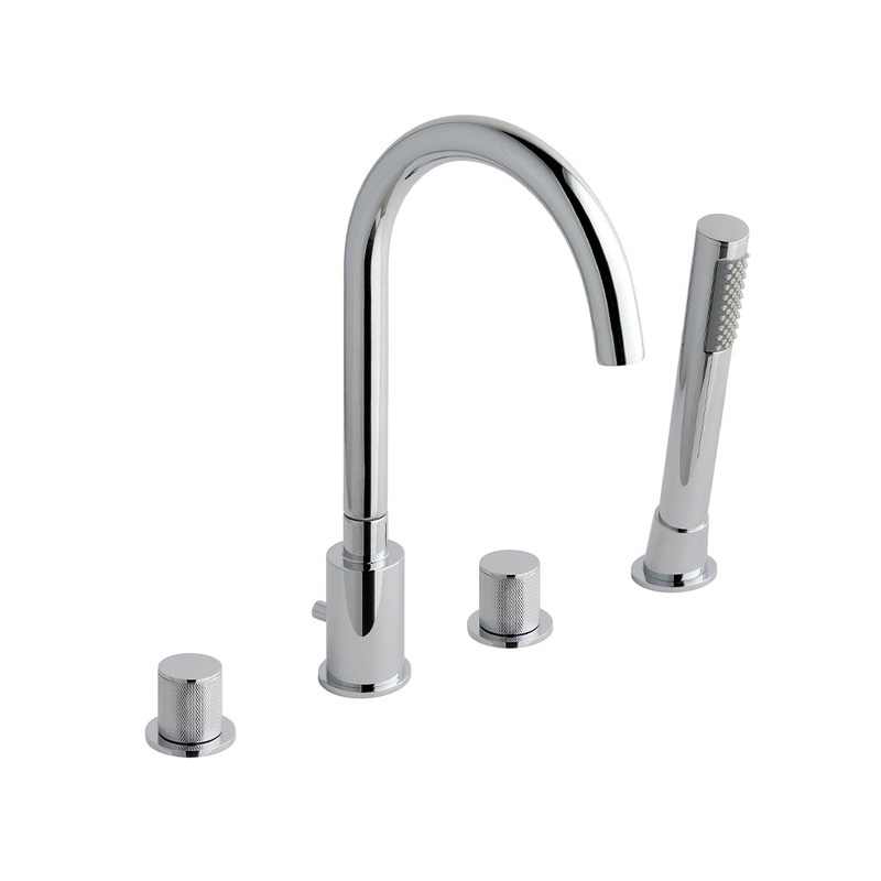 Eastbrook Prado Cylinder Chrome 4 Hole Bath Shower Mixer Tap